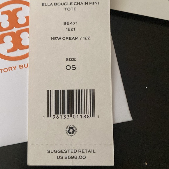 *NWT* Tory Burch Ella Chain Tote - Color is New Cream - Picture 6 of 17